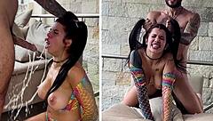 Big tits sub slut, beg for milk humiliation before creampie pounding?