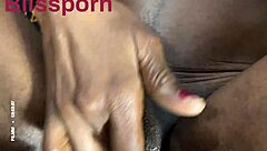 Fingered and fucked skinny African milf in amateur action