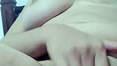 damn this big tit latina fingers her huge boobs so deep