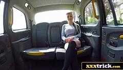 Blonde Bimbo's Ass Stretched Max in London Taxi Ride!