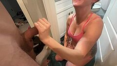 Her Black Nude Dress Tempts Massive Cock Before Party