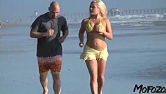 mofozo captures blonde amateur's big tits slurping deep on cock