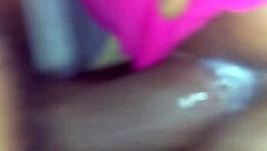 Creamy pussy grips monster black cock deep inside slowly