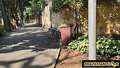 Ei novinha no matagal big cock interracial doggystyle cumshot outdoor