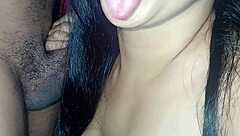 how deep can this latina throat that cock for record?