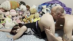 Cheerleader Teen 18+ Seduces Stepdad for Car with Daddy Cock in Mouth and Tight Pussy Ride