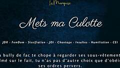 put on my panties french femdom sissifies you with joi cei