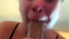 check out this homemade vid of her slurping that monster cock with her big ass bouncing