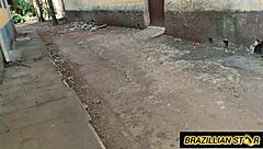 Ei novinha no matagal big cock interracial doggystyle cumshot outdoor