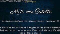 put on my panties french femdom sissifies you with joi cei