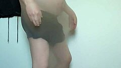 bodystocking stretches tight over curves in full demo