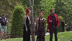 Hey babe, watch your mistress disgrace you outdoors?