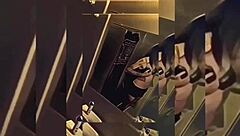 Hot Shemale Strips Nude in Bathroom Tease