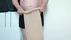 bodystocking stretches tight over curves in full demo