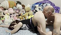 Cheerleader Teen 18+ Seduces Stepdad for Car with Daddy Cock in Mouth and Tight Pussy Ride