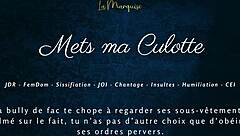 put on my panties french femdom sissifies you with joi cei