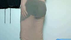 bodystocking stretches tight over curves in full demo
