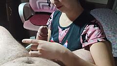 Korean Woman Cock Massage Cum Mouth