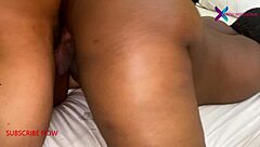 my gym instructor with big black cock fucks me doggystyle till i squirt and rip the bedsheet