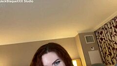 Brina Scarlette bends over for Jack Blaque's huge BBC deepthroat and doggystyle pounding!