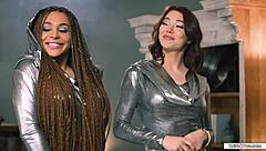 ts emma rose teaches eva maxim ass licking and bareback tgirl sex