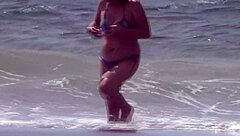 stepbrother fucks my big ass pussy on beach huge cumshot