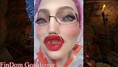 tall glasses femdom in kinky cosplay costume teases pov huge fetish domination