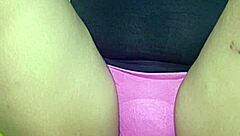 housewife strips naked playing video games fingering her big pussy solo