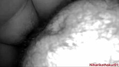 newlywed indian couple enjoys intimate bedroom moments at home