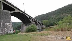 hey dude needs cash lets stranger bang his cute gf liliane outdoors for quick bucks