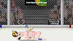 Princess of the Ring 2 sees fierce lesbian catfight wrestling between Mimi and Rena on street