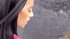 hey dude needs cash lets stranger bang his cute gf liliane outdoors for quick bucks