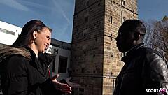 skinny girlfriend ally takes brutal interracial anal pounding as cuckold buddy watches and joins