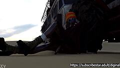 Scarlet rams monster cock deep into anna's sexy tight ass