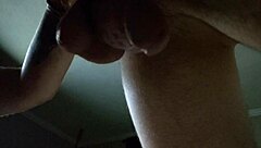 Amateur couple's bent over ass fingering leads to thick cumshot