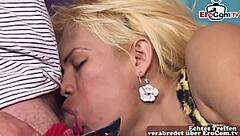 blonde transe's big ass gets fucked anal till she cums geil