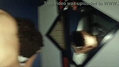 he bends the curvy latina teen over, pounding her pink pussy doggy style in front of the mirror