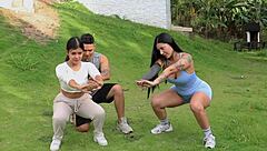 wanna see this workout turn into dilan clavijo's tattooed latina pussy getting drilled part 1??