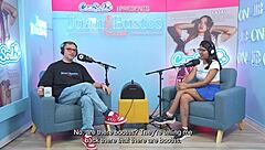 mexican cutie on sybian machine spills sex secrets while riding in miniskirt