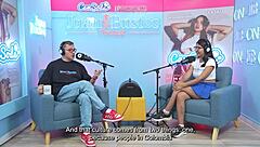 mexican cutie on sybian machine spills sex secrets while riding in miniskirt