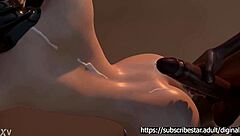 Scarlet rams monster cock deep into anna's sexy tight ass