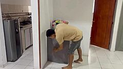 stepbro pounds my pussy hard and creams inside!