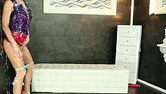 Classy Euro Babe Jerks Cock At Gloryhole For Bukkake Facial Cumshot