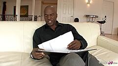 Skinny black teen seduces stepmom's friend monster cock?