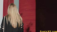 blonde teen babe's pussy fingered and rubbed hard