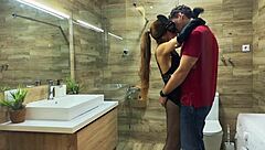 Hot MyRedFoxGirl Cheating on Husband in Bathroom Party!