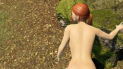 redhead spreads shaved pussy outdoors lets play paradise trails vr part 7 🌿💦