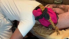 black woman rims master after messy interracial play