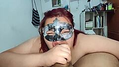 her mouth craves my cock rubbing teasing face and deep throating sloppy