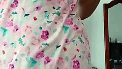 Hot Innocent Colleague Models Sexy Pink Pajamas!